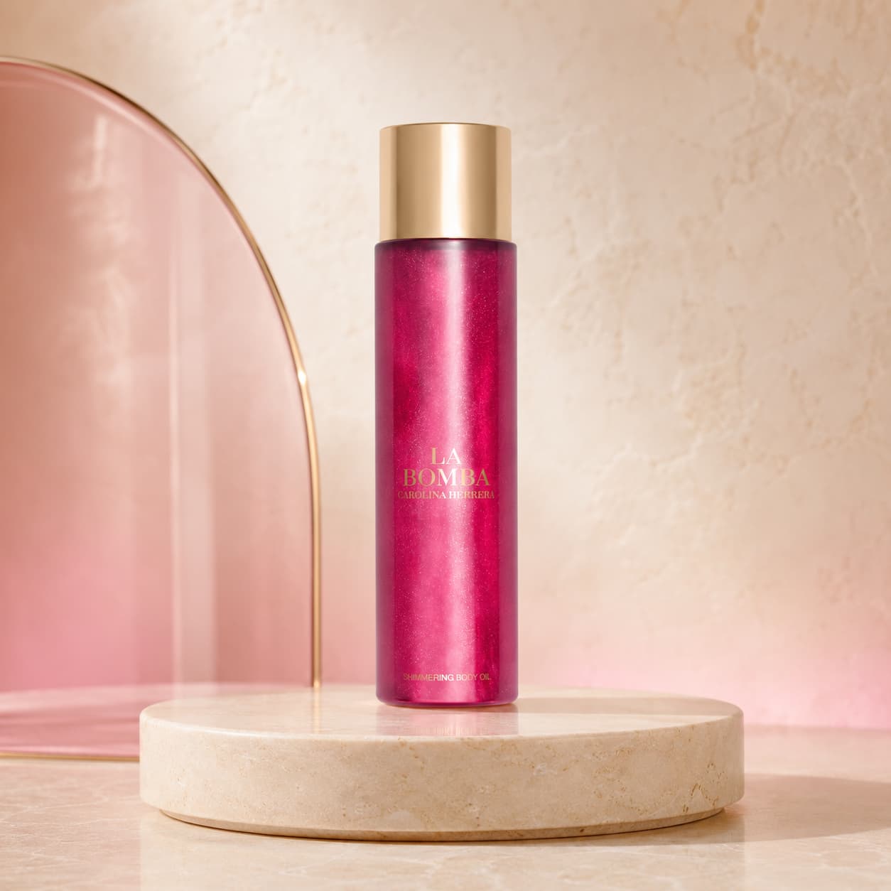 Ilustracija za  La Bomba  Shimmering Body Oil